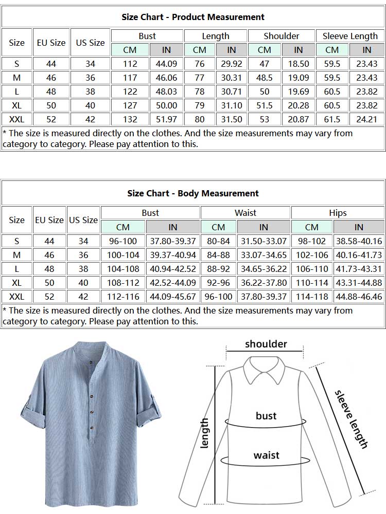 Coastal Retreat Collar 100% Linen Men's Shirt