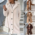 Autumn Long Winter Coat Woman Flannel Coat Women Warm Ladies Fur Teddy Jacket Female Plush Teddy Coat Oversize Outwear