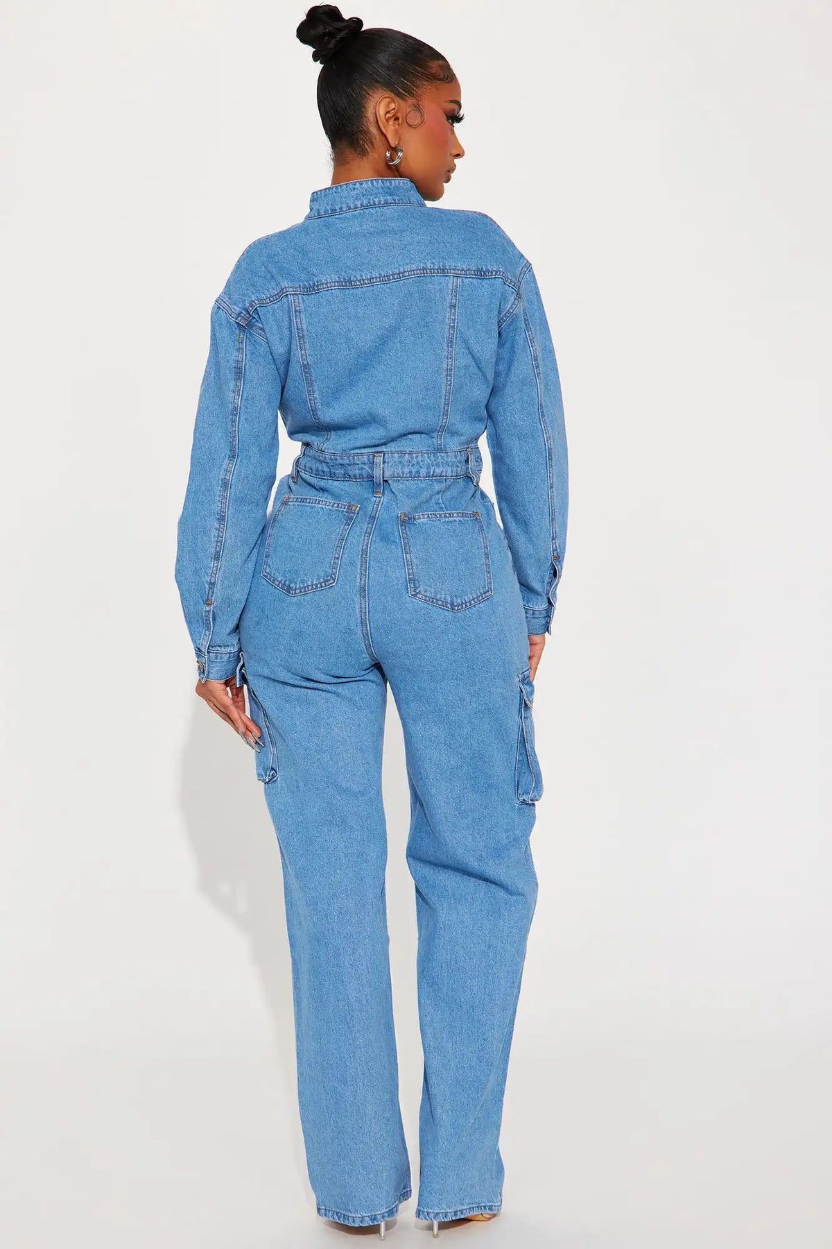 Spring Falls Curve Stretch Jeans Cotton Jumpsuit