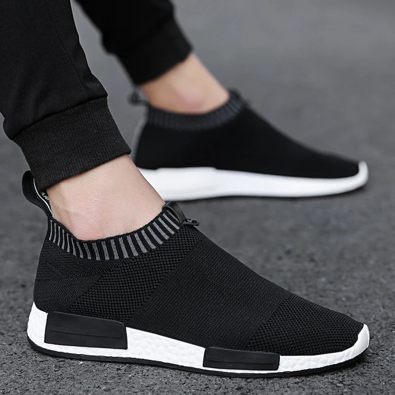 Men's Spring Summer Autumn Sock Casual Shoes Breathable Mesh Fabric Walking Running Sports Trainers Man Jogging Sneaker Slip on