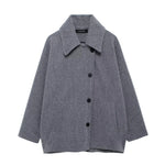 Forest Frost Zipped Cashmere Womens Coat