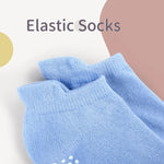 Blueberry Blues 6Pcs Non-Slip Ankle Organic Cotton Baby Socks