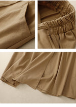 Sandy Beaches Cotton Linen Long Skirt