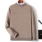 Men Fall winter 100% cashmere pullover Loose fashion cashmere sweater men's half turtleneck pullover warm bottom knit shirt