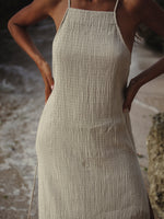 THE HAND LOOM Siesta 100% Organic Cotton Womens Dress - Oatmeal