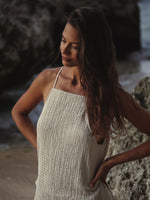 THE HAND LOOM Siesta 100% Organic Cotton Womens Dress - Oatmeal