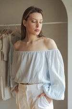 THE HAND LOOM Stella Top - Baby Blue