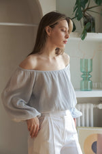 THE HAND LOOM Stella Top - Baby Blue