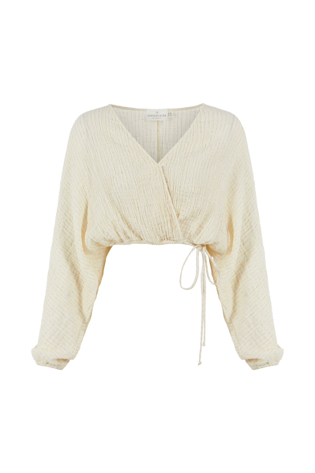 THE HAND LOOM Siena Top - Natural with Gold Stripes