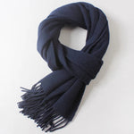 Silver Lining Solid 100% Wool Mens Scarf | Hypoallergenic - Allergy Friendly - Naturally Free