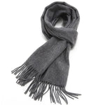 Silver Lining Solid 100% Wool Mens Scarf | Hypoallergenic - Allergy Friendly - Naturally Free