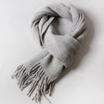 Silver Lining Solid 100% Wool Mens Scarf | Hypoallergenic - Allergy Friendly - Naturally Free