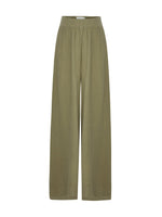 THE HAND LOOM Skye Palazzo 100% Organic Cotton Womens Pants - Khaki Green