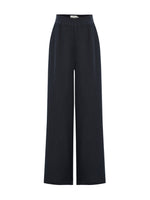 THE HAND LOOM Skye Palazzo 100% Organic Cotton Womens Pants - Navy