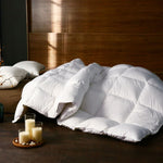 Snow Meadow Organic Cotton Feather Goose Down Comforter | Hypoallergenic - Allergy Friendly - Naturally Free