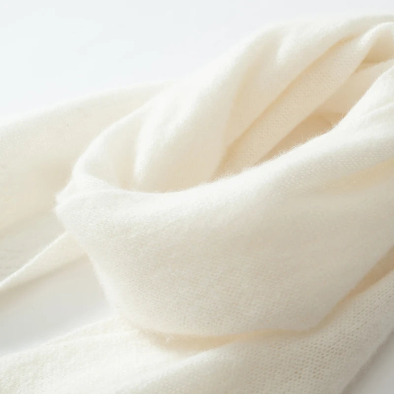 Snow Meadows Cashmere Wool Womens Scarf | Hypoallergenic - Allergy Friendly - Naturally Free