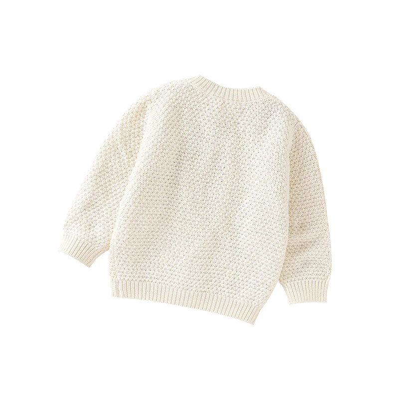 Snowflake Petals Knit 100% Cotton Baby Sweater | Hypoallergenic - Allergy Friendly - Naturally Free