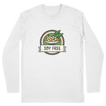 Soy Free Bowl Long Sleeve Organic Cotton Graphic Mens Shirt | Hypoallergenic - Allergy Friendly - Naturally Free