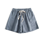 Spice Grove White Drawstring 100% Linen Shorts | Hypoallergenic - Allergy Friendly - Naturally Free