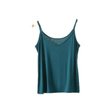 Spiced Pear V-Neck Camisole Viscose Womens Lounge Tank Top | Hypoallergenic - Allergy Friendly - Naturally Free