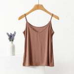 Spiced Pear V-Neck Camisole Viscose Womens Lounge Tank Top | Hypoallergenic - Allergy Friendly - Naturally Free