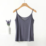 Spiced Pear V-Neck Camisole Viscose Womens Lounge Tank Top | Hypoallergenic - Allergy Friendly - Naturally Free