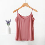 Spiced Pear V-Neck Camisole Viscose Womens Lounge Tank Top | Hypoallergenic - Allergy Friendly - Naturally Free