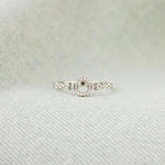 Starry Hollow Round Zircon Sterling Silver Ring | Hypoallergenic - Allergy Friendly - Naturally Free