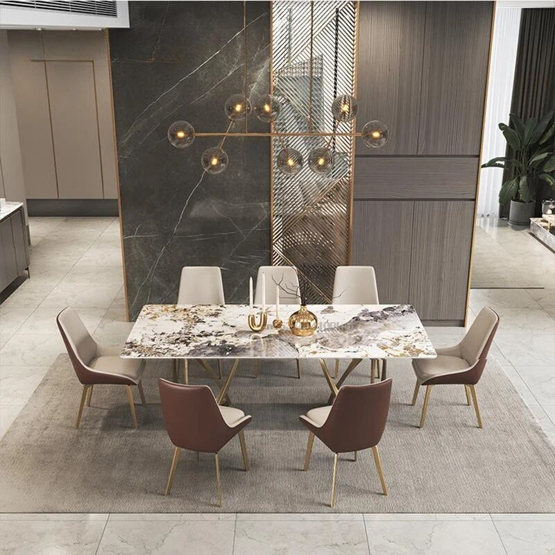 Stone Modern Luxury Rock Plate Dining Table Set | Hypoallergenic - Allergy Friendly - Naturally Free