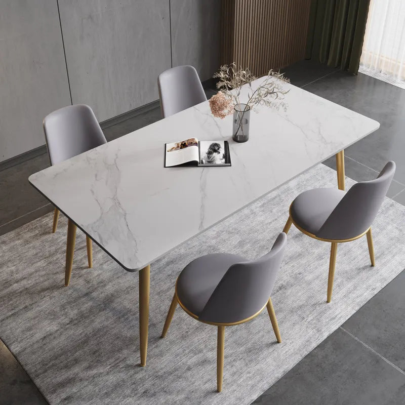 Stormy Sky Luxury Stone Plate Dining Tables and Chairs Set | Hypoallergenic - Allergy Friendly - Naturally Free