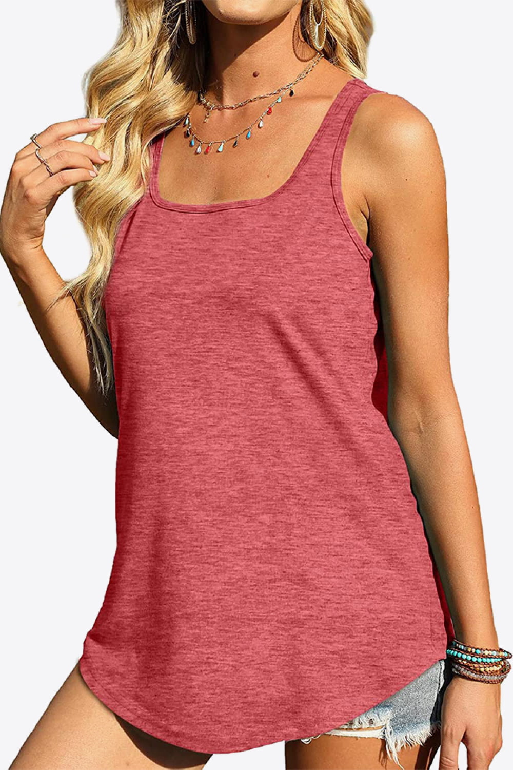 Stormy Sky Solid Viscose Tank Top | Hypoallergenic - Allergy Friendly - Naturally Free