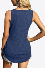 Stormy Sky Solid Viscose Tank Top | Hypoallergenic - Allergy Friendly - Naturally Free