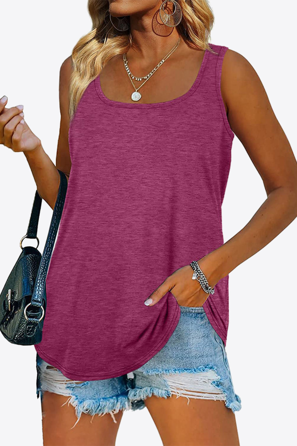 Stormy Sky Solid Viscose Tank Top | Hypoallergenic - Allergy Friendly - Naturally Free
