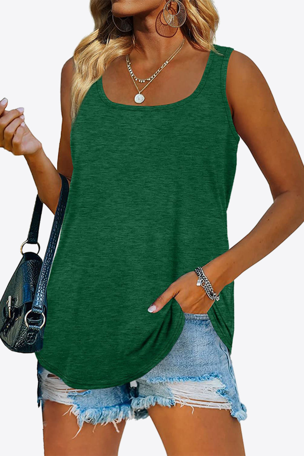 Stormy Sky Solid Viscose Tank Top | Hypoallergenic - Allergy Friendly - Naturally Free