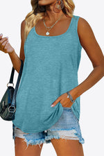 Stormy Sky Solid Viscose Tank Top | Hypoallergenic - Allergy Friendly - Naturally Free