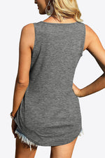 Stormy Sky Solid Viscose Tank Top | Hypoallergenic - Allergy Friendly - Naturally Free