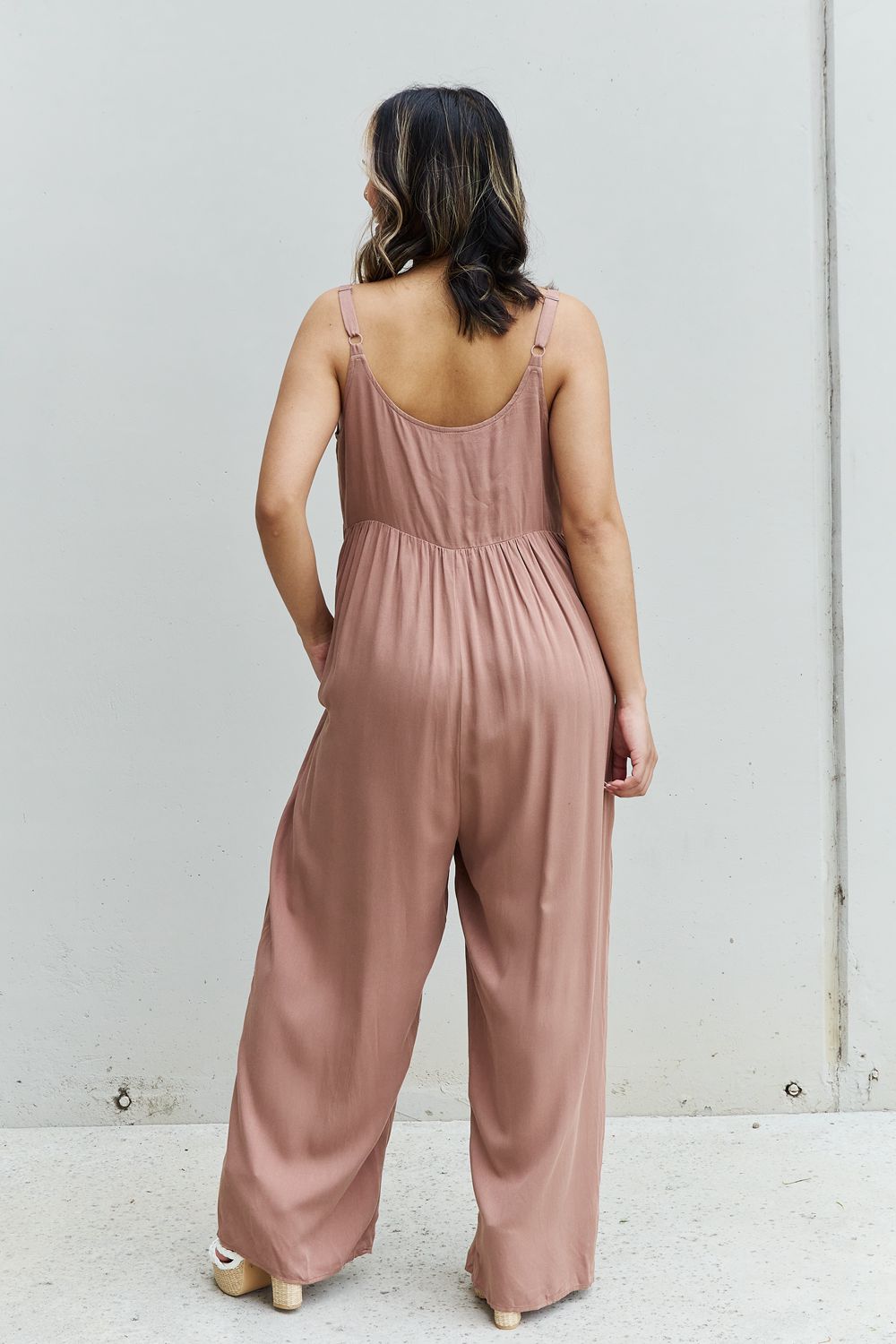 Strawberry Mocha Button Down Jumpsuit | Hypoallergenic - Allergy Friendly - Naturally Free