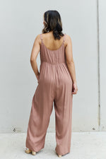 Strawberry Mocha Button Down Jumpsuit | Hypoallergenic - Allergy Friendly - Naturally Free