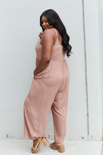 Strawberry Mocha Button Down Jumpsuit | Hypoallergenic - Allergy Friendly - Naturally Free