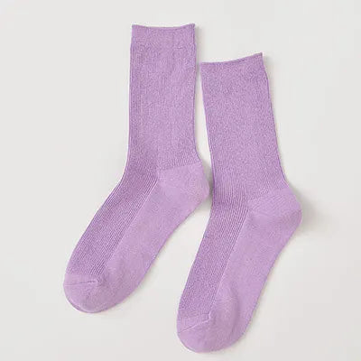 Sunbutter Delight Fine Ribbed Cotton Womens Socks | Hypoallergenic - Allergy Friendly - Naturally Free