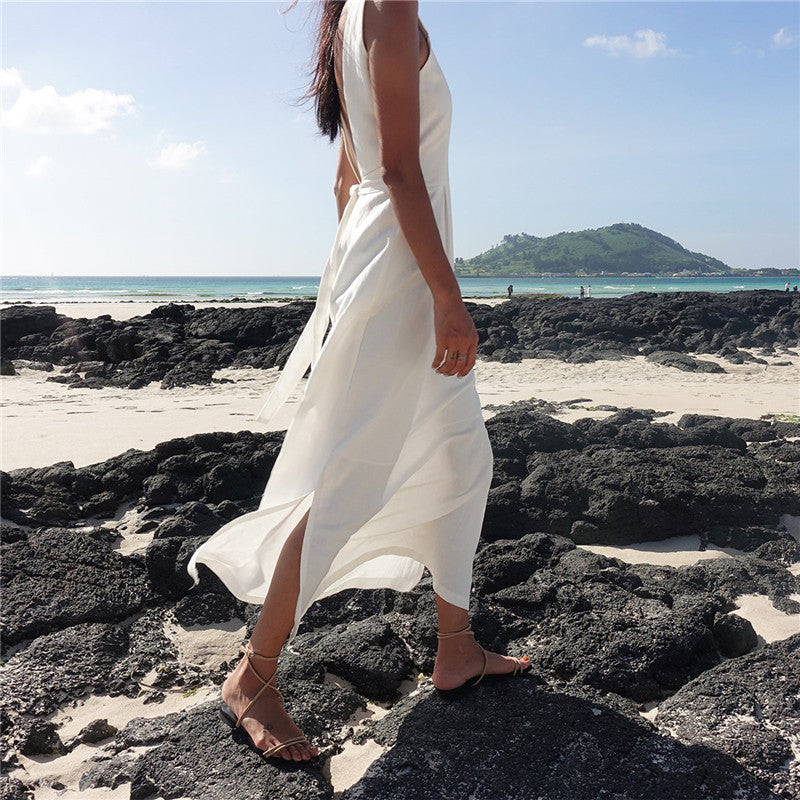 Sunlit Comfort 100% Linen Maxi Dress | Hypoallergenic - Allergy Friendly - Naturally Free