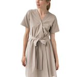 Sunny Sands V-Neck 100% Linen Dress | Hypoallergenic - Allergy Friendly - Naturally Free