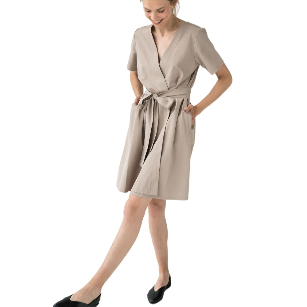 Sunny Sands V-Neck 100% Linen Dress | Hypoallergenic - Allergy Friendly - Naturally Free