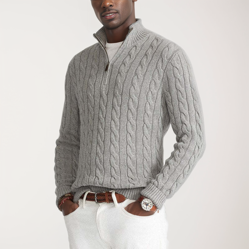 Riverside Coast Zipper Knit 100% Cotton Mens Sweater