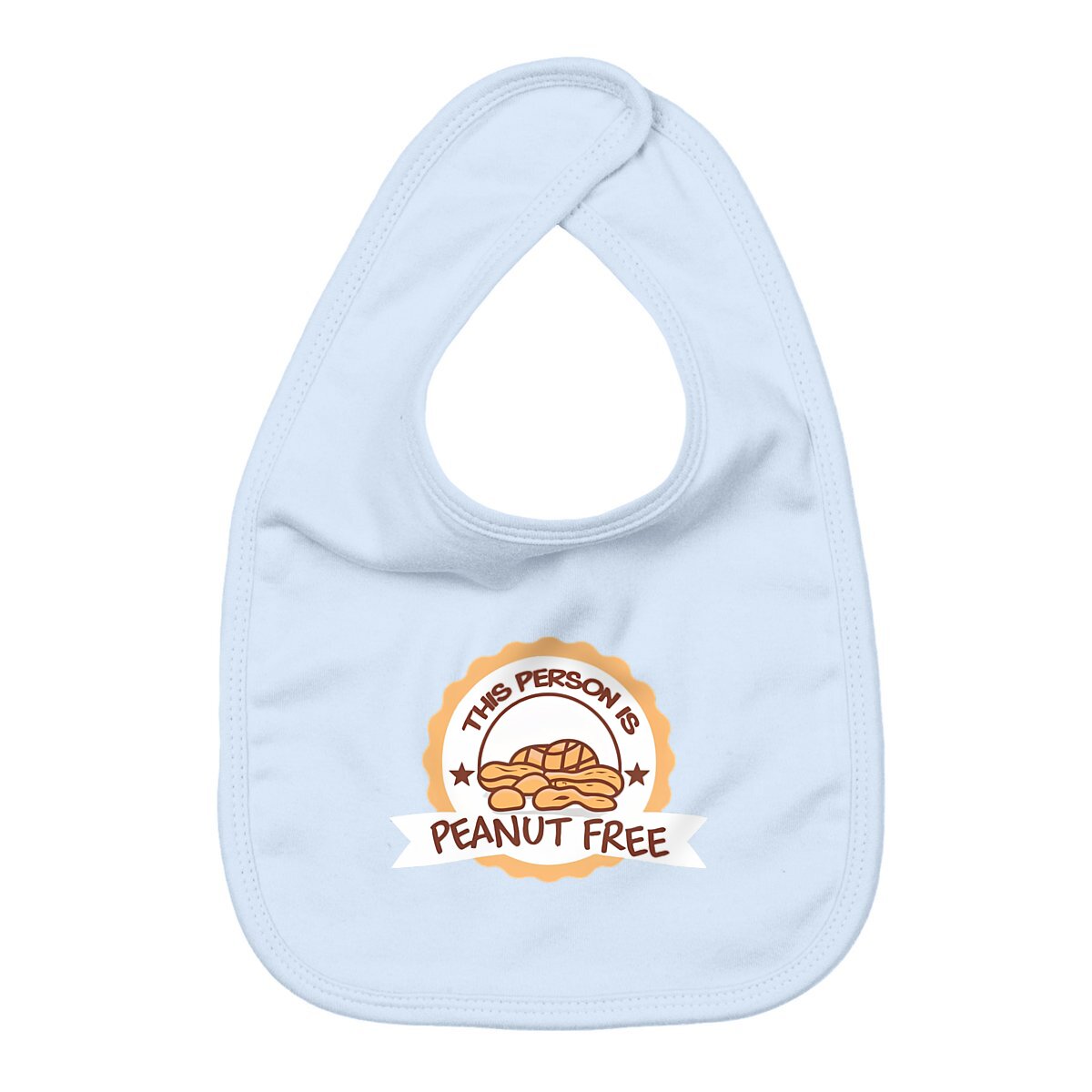 This Person Is Peanut Free Organic Cotton Graphic Baby Bib | Hypoallergenic - Allergy Friendly - Naturally Free