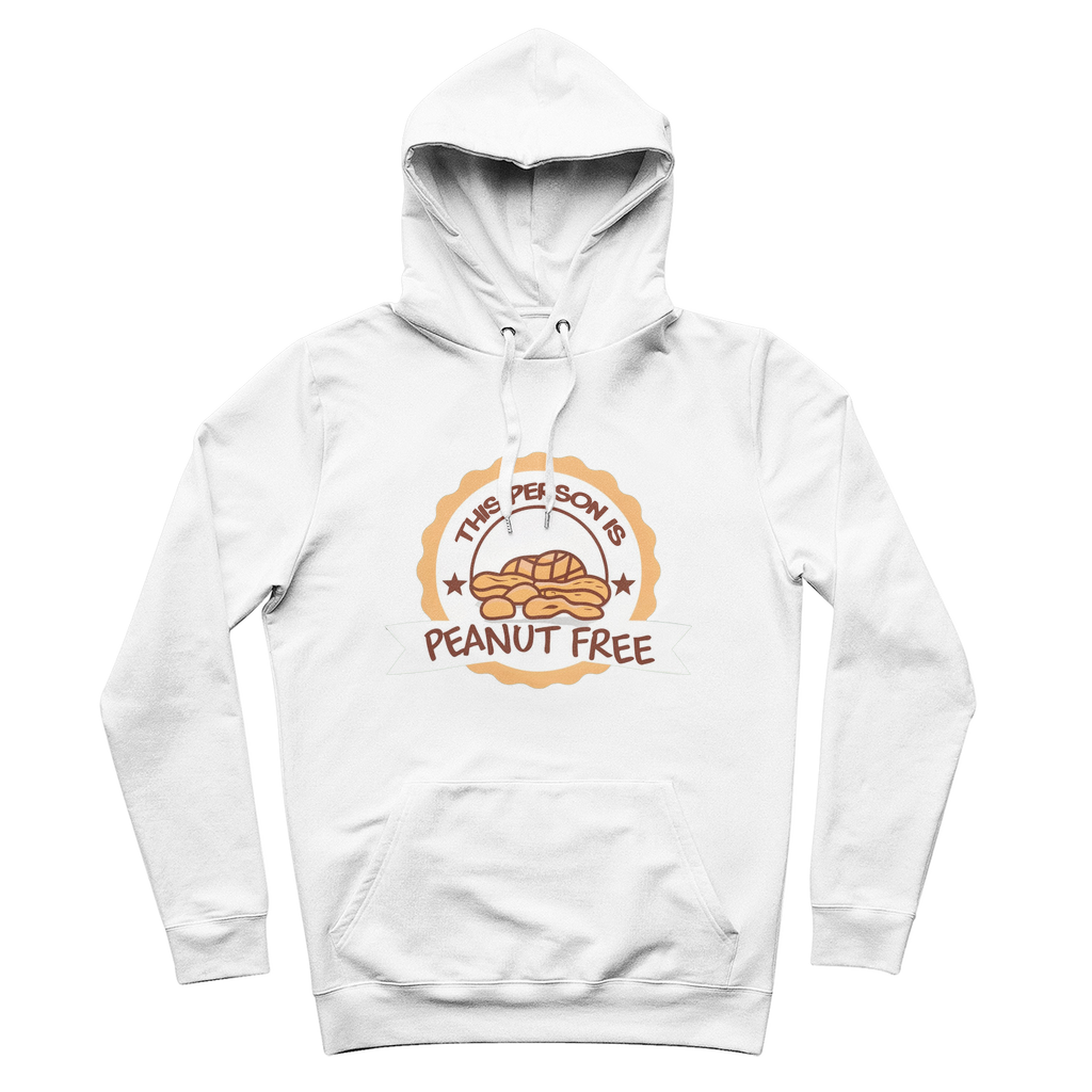 This Person Is Peanut Free Organic Cotton Graphic Hoodie | Hypoallergenic - Allergy Friendly - Naturally Free