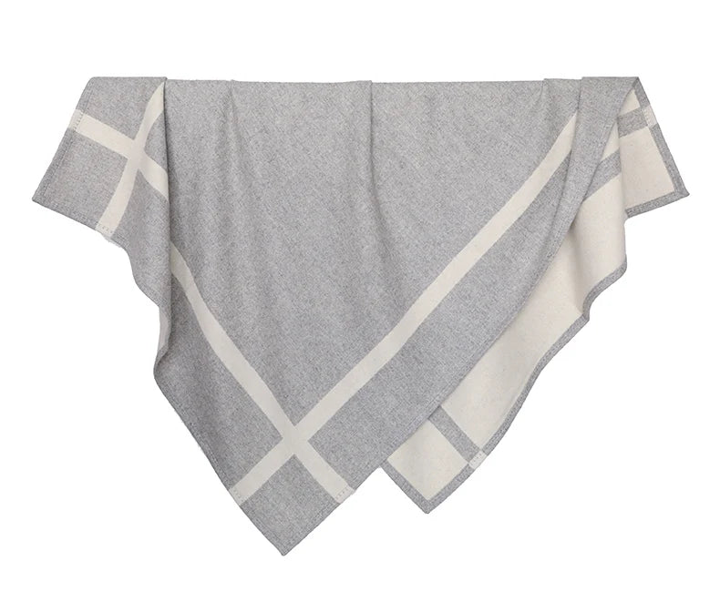 Toasted Caramel Stripes 100% Wool Throw Blanket | Hypoallergenic - Allergy Friendly - Naturally Free
