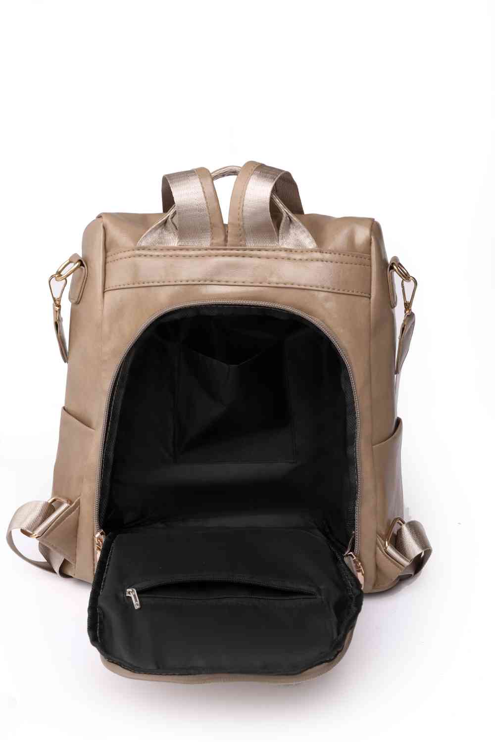 Traveler's Companion Zipper Pocket Vegan Leather Backpack | Hypoallergenic - Allergy Friendly - Naturally Free