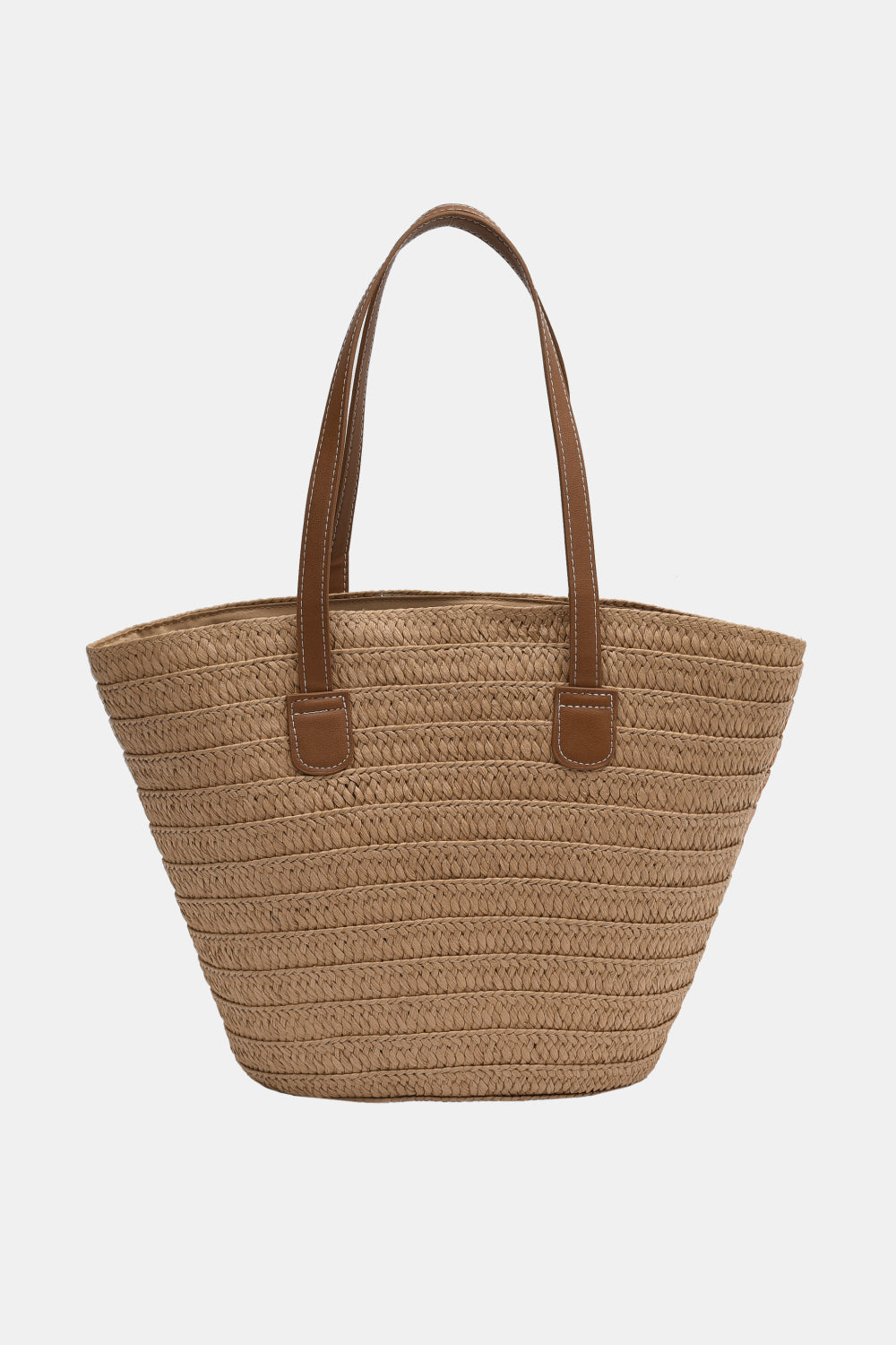 Tropical Beach Vegan Leather Straw Tote Bag | Hypoallergenic - Allergy Friendly - Naturally Free