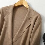 Warm Cappuccino Cashmere Silk Womens Blazer | Hypoallergenic - Allergy Friendly - Naturally Free